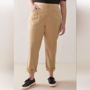 ADDITION Elle Solid Rolled Cuff Ankle  Pant Size 18